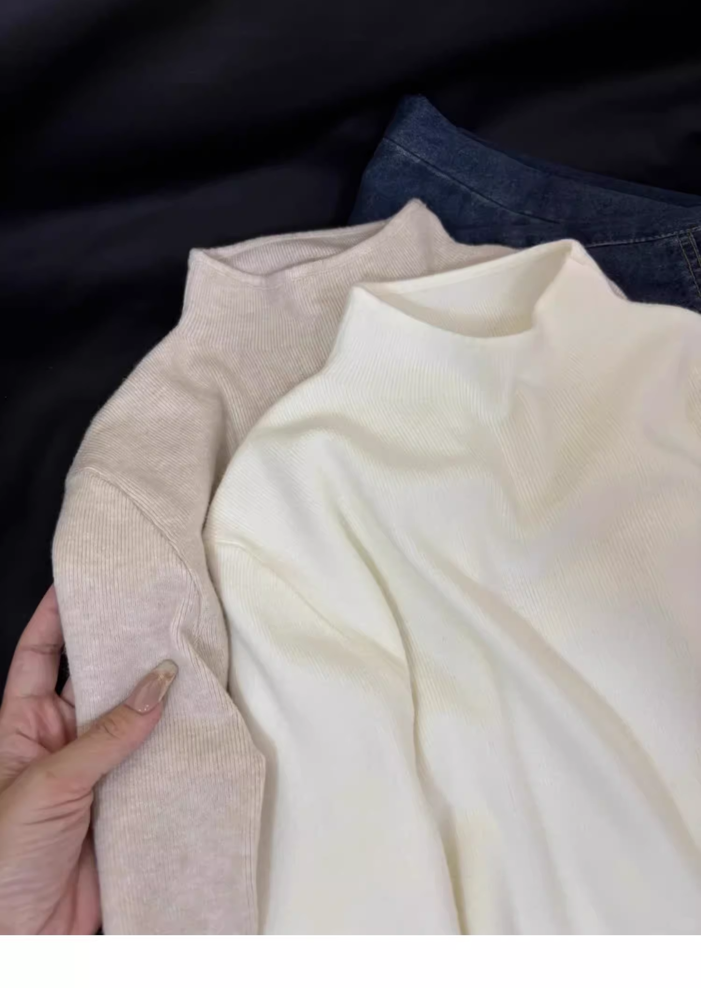 Slim slimming stand-up collar long-sleeved sweater for women autumn sweater bottoming YM1580