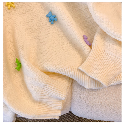 Sweet Style Knitted Sweater For Women, Early Autumn Fashion, Temperament, Slimming And Age-Reducing Sweater YM2283