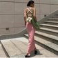 Summer Sexy Hollow Backless Strappy Maxi Dress ,YM08