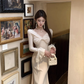 New style trumpet sleeve mermaid party dress YM1936