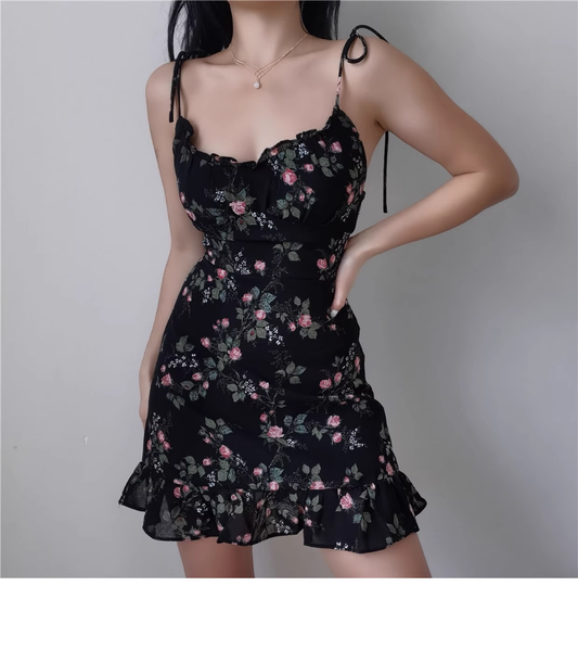Sexy Floral Mini Dress   YM1274