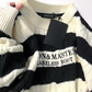 trendy black and white striped knitted sweater YM388