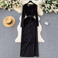 High sense vocation dress long skirt women's pleated long summer dress YM307
