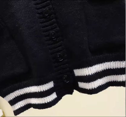 Black Vintage Slouchy Knit Sweater YM2288