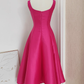 Simple Hot Pink A Line Party Dress Vacation Dress YM2104