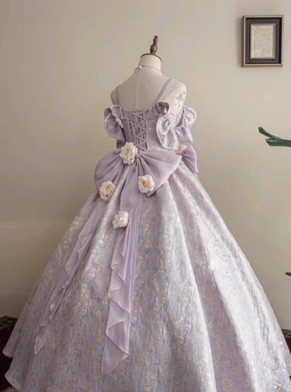 Charming Purple Spaghetti Straps Evening Dress Lolita Princess Dress YM2147