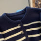 women's striped knitted cardigan YM772