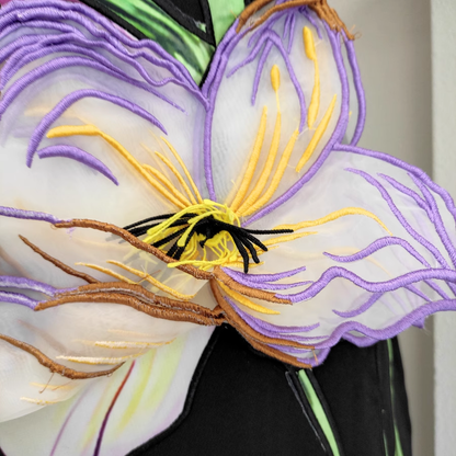 Fashionable Temperament Three-Dimensional Flower Embroidery Sheath Long Party Dress Holiday Dress YM2102