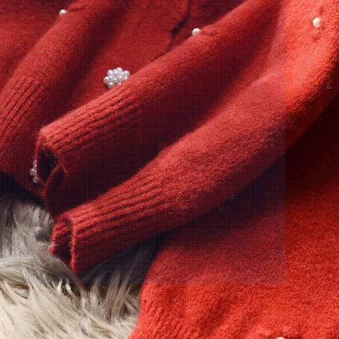 Red Small Fresh Sweater Jacket Short Knitted Cardigan YM2359