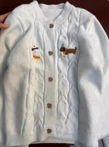 New Blue Cute Sweet Knitted Cardigan Sweater Jacket YM2388