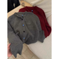 Women's retro red cardigan sweater coat YM1873