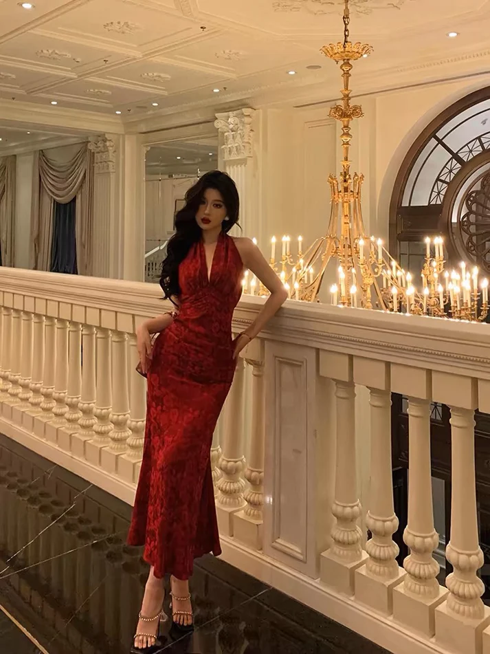 Sexy Red Floral Prom Dress Birthday Dress YM1631 – ymprom