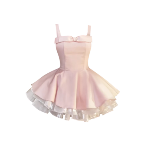 Bow-tie Birthday Evening Gown, Pink Princess Party Dress YM2411