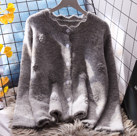 Sweet Sweater Coat For Women New Style Ladies Short Knitted Cardigan YM2381