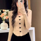 New Style Early Spring Top With Bow Short Hot Girl Chic Knitted Sweater YM1807