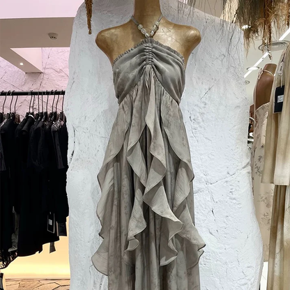 Sexy Halter Chiffon Party Dress Holiday Dress YM1765