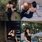 Sexy halter black satin long party dress sheath prom dress YM1968