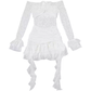 White Lace Mini Dress   YM1341