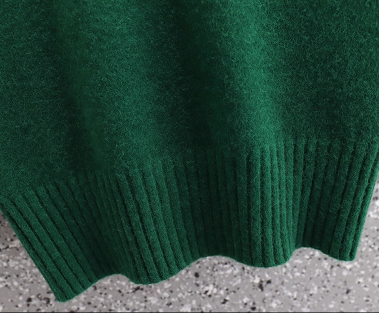 Green Women's Autumn New Thickened Turtleneck Sweater YM2291