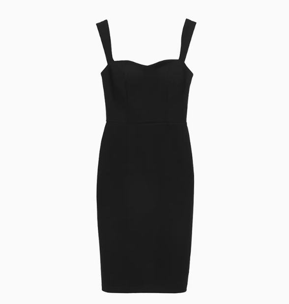 New sheath suspender dress retro little black party dress YM1945