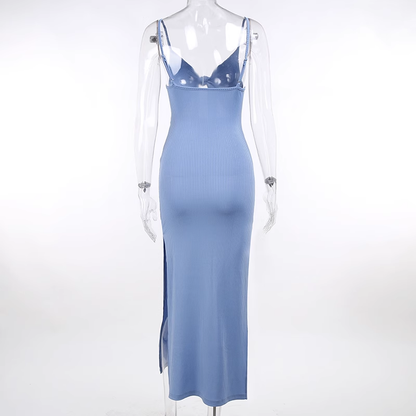 V-neck hollow suspender dress summer YM735