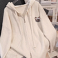 women's thickened zipper hooded sweater YM826