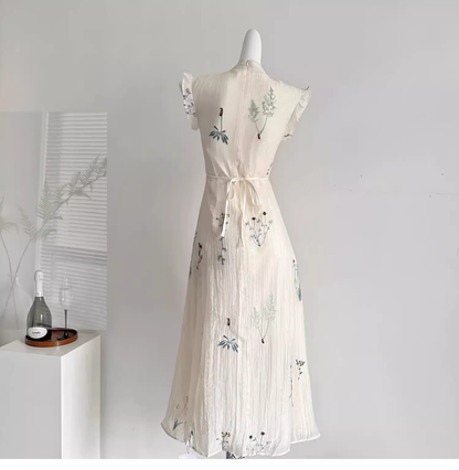 New Chinese Style Retro Embroidered Vacation Dress Party Dress YM2085