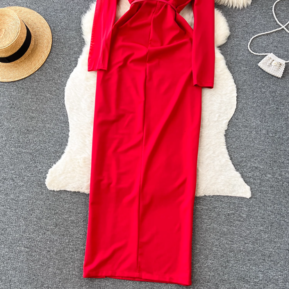 High sense vocation dress long skirt women's pleated long summer dress YM307