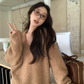 Fashion Suit Skirt Women's New Style V-neck Pullover Sweater Half-length Skirt Two-piece Suit YM1814