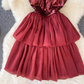 A-line Red Party Short Dress  YM344