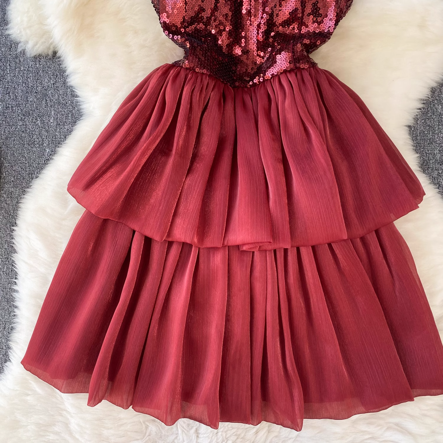 A-line Red Party Short Dress  YM344