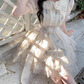 Cute Sweet Doll Collar Embroidered Tulle Short Birthday Party Dress YM2040
