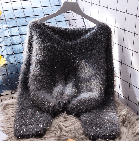Blue Short Pullover Sweet Soft Knitted Sweater YM2373