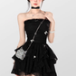 Strapless Tulle Birthday Party Dress Mini Prom Dress YM1973