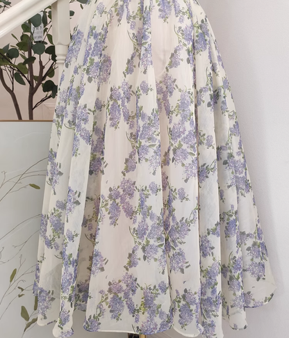 New Arrival Hepburn Style Floral A Line Pleated Party Dress YM2099