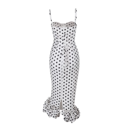 Pretty Spaghetti Straps Sheath Long Party Dress White Vacation Dress YM2202