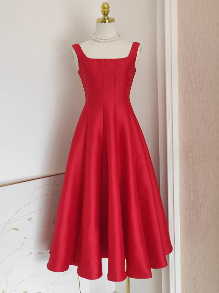 Simple Hot Pink A Line Party Dress Vacation Dress YM2104