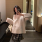 Christmas Red Sweater Thick Pullover Bright Silk Knitted Sweater YM1809