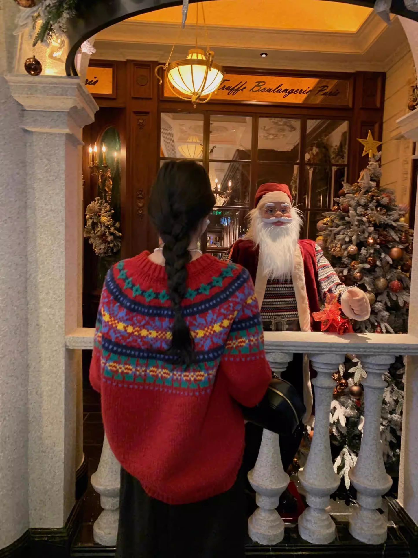 Fair Isle Red Sweater, Thick And Loose Knitwear, Christmas And New Year Sweater YM2419