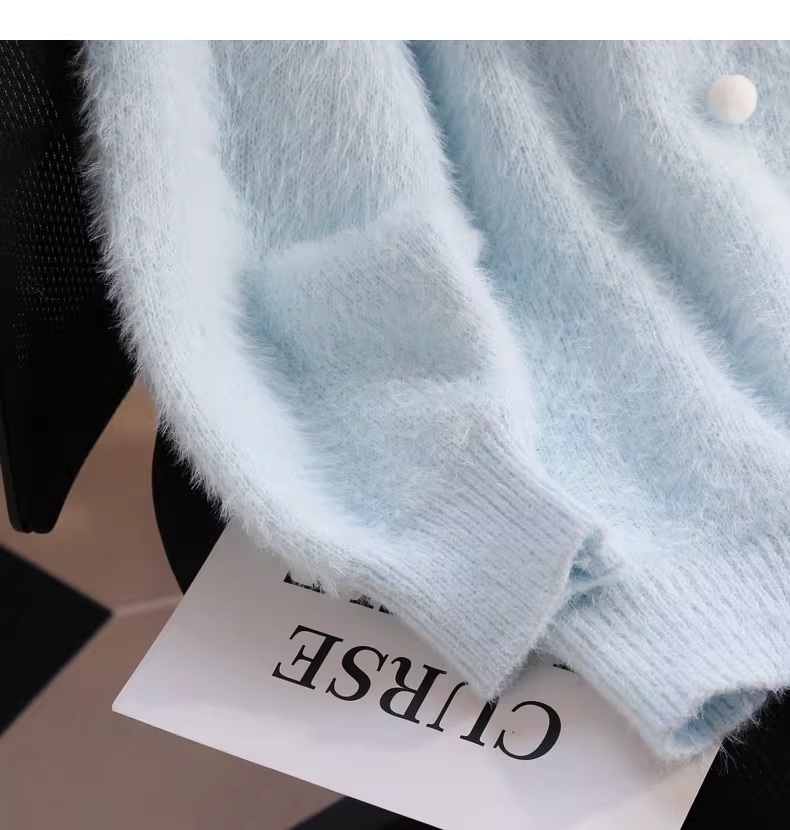 Sweet Collar Blue Snowman Knit Sweater YM2429