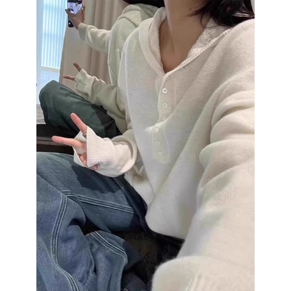 Hooded Pullover Fashion Sweater YM1856