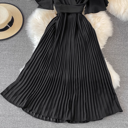 A-line V-neck Short Sleeve Summer Casual Dress,YM190