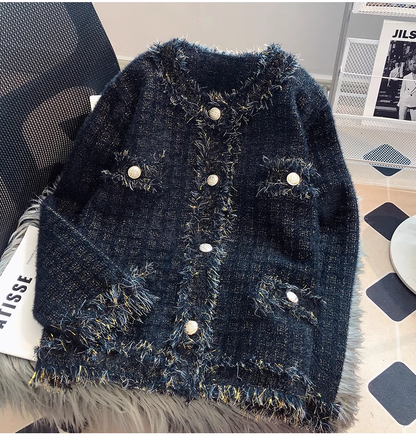 Women's fringed knitted cardigan YM572