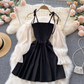 Black A Line Short Dress Fashion Dress YM571