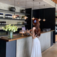 Off-shoulder Sleeveless White With Hollow Slit A-line  Long Holiday Dress Vacation Dress YM2109