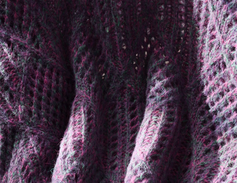 Purple Hollow Thin Pullover New Sweater YM2351