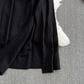 Bubble Short Sleeve Bowknot Square Neck Slit A-Line Dress , YM276