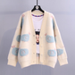 Cartoon lazy style sweater women's knitted cardigan jacket YM678