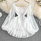 women's square neck chiffon dress,YM191
