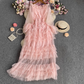 Long sleeves mesh maxi dress  YM520